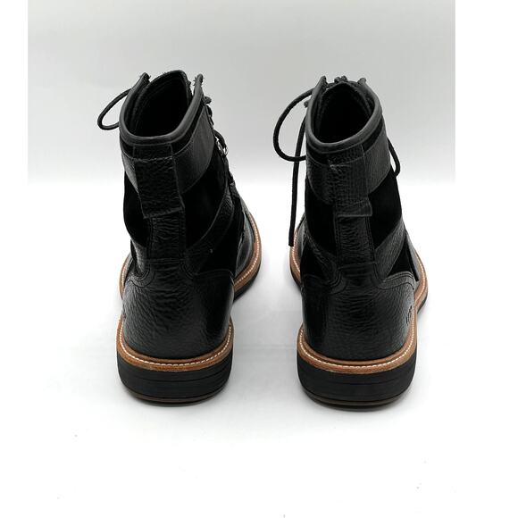 UGG Magnusson Black Leather & Suede Comfort VTG Style Lace Up Boots Mens Size 12 - Picture 4 of 13
